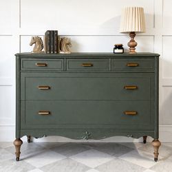 Green dresser antique two toned timeless