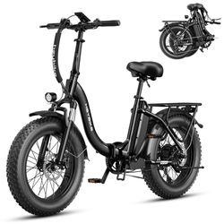 Heybike Ranger Electric Bike for Adults, Peak 1400W Upgraded Motor Ebike, 28MPH [20" Fat Tire All-Terrain] 600Wh Removable Battery Folding Step-Thru E