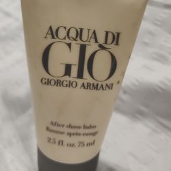 Acqua Di GIO 2.5 Oz After Shave Cream Nearly Full