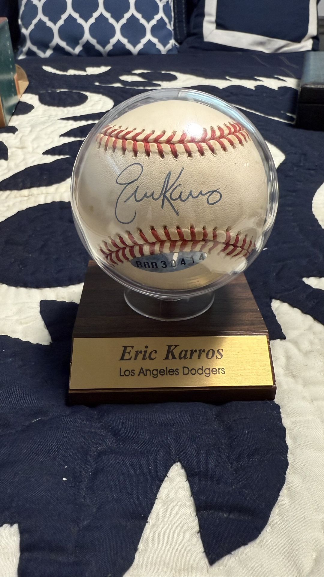 Signed Ball With Authenticity. Eric Karros