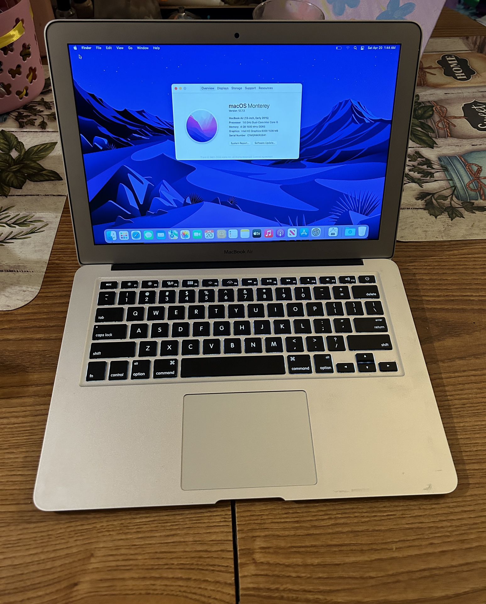 13” Apple MacBook Air Notebook Computer