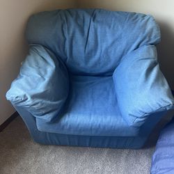 Blue Fabric Chair 