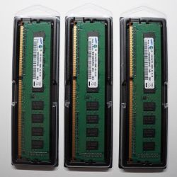 Samsung DDR3 Desktop RAM – 3GB Total (3×1GB) PC3-10600E 1333MHz
