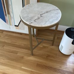 Marble Top End Table