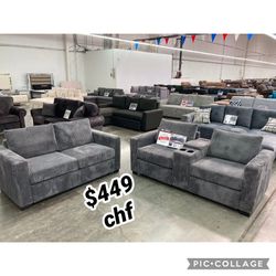 Corduroy 2 Piece Sofa And Loveseat Set 