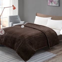 Degrees Of Comfort Electric Blanket Full Size | Single Control With Auto Shut Off | Micro Plush | Heated Blanket For Bed | Machine Washable | UL Certi