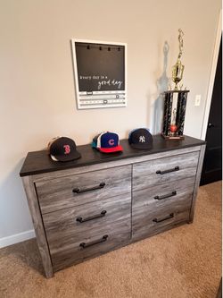 Modern Gray Wood Dresser
