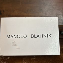 Manila Blahnik Patent Leather Mules 