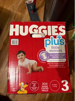 New Huggies plus 306 diapers size 3 sell or trade for Enfamil 12 oz cans