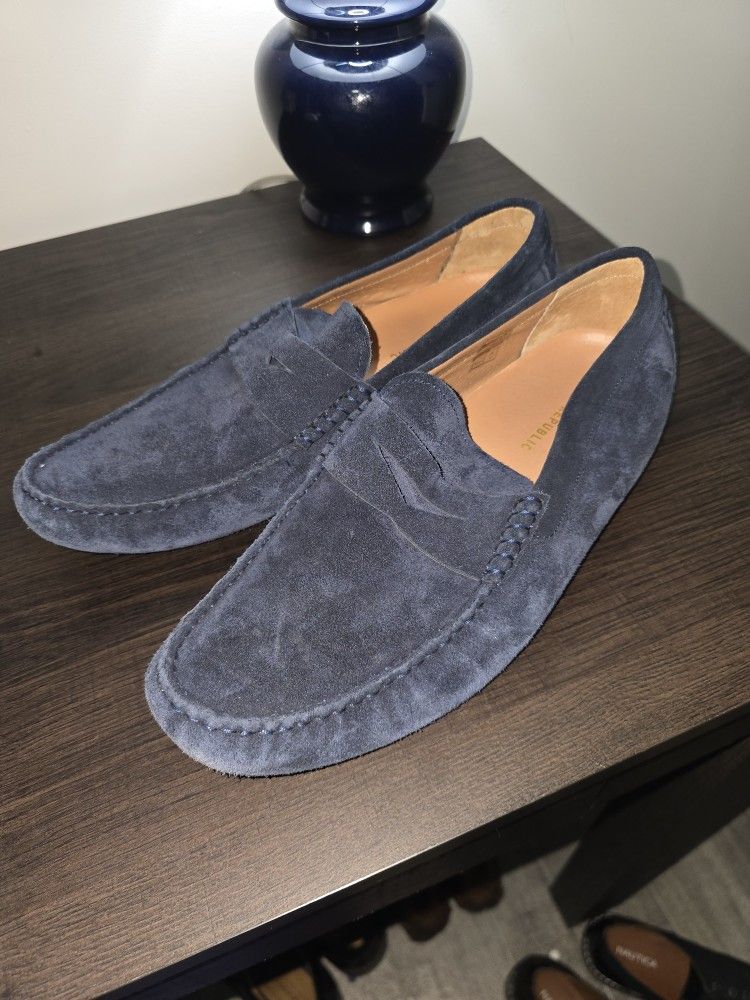 Men's New Republic Blue Suede Loafers Size 11.5