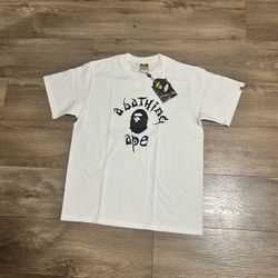 White with black letters logo 