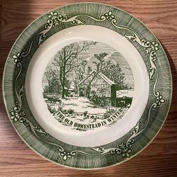 Currier and Ives Pie Baker / Plate 
