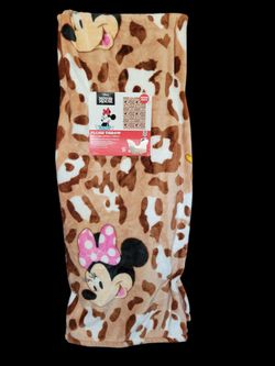 Disney Minnie Mouse Leopard Throw 50x70in
