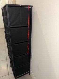 Black  fabric dresser
