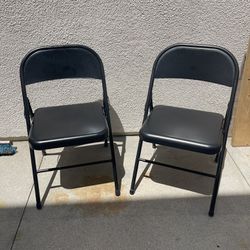 Two Metal Folding Chairs 