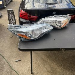 2015 2016 2017 Camry Headlight Assembly Headlights for 2015-2017 Toyota Camry Headlamp Replacement Left and Right - Chrome Housing 