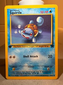 Squirtle 1st Edition Team Rocket LP 68/82 Pokemon TCG