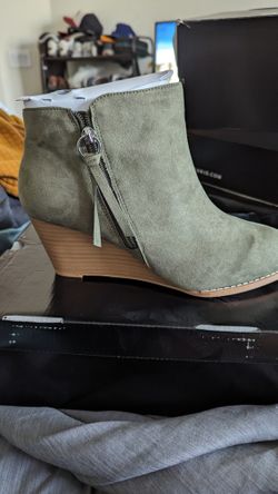 Torrid Olive Color Bootie Wedges
