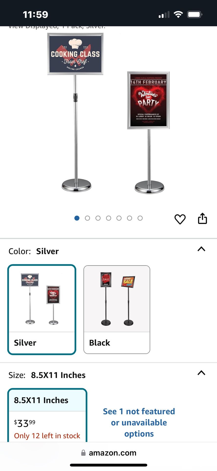 Adjustable Heavy Duty Poster Sign Stand