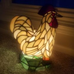 Rooster stained glass "tiffany style" lamp🐓