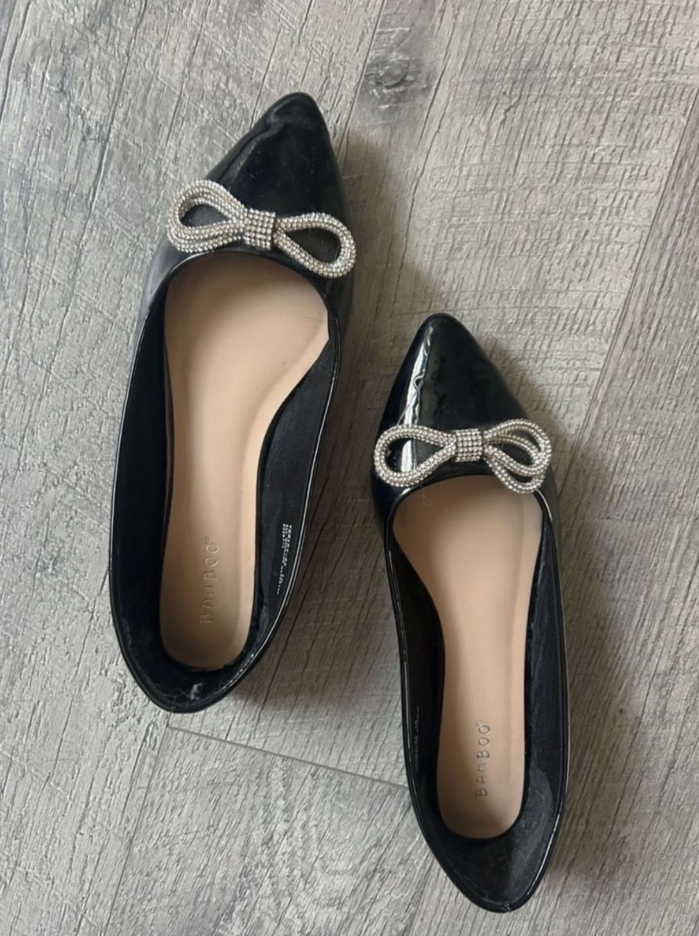 Size 10 Rhinestone Ballet Flats