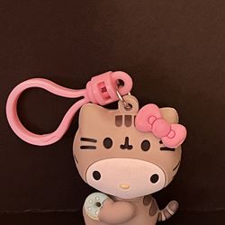 Pusheen Hello Kitty Keychain