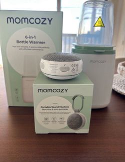 Momcozy Portable Sound Machine & Bottle Warmer - Sage Green