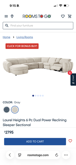 Sleeper power sectional