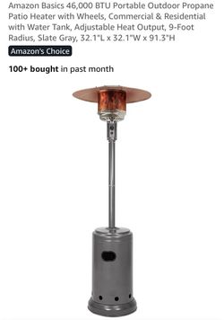 Amazon Basics Portable Outdoor Propane Heater with Full Tank