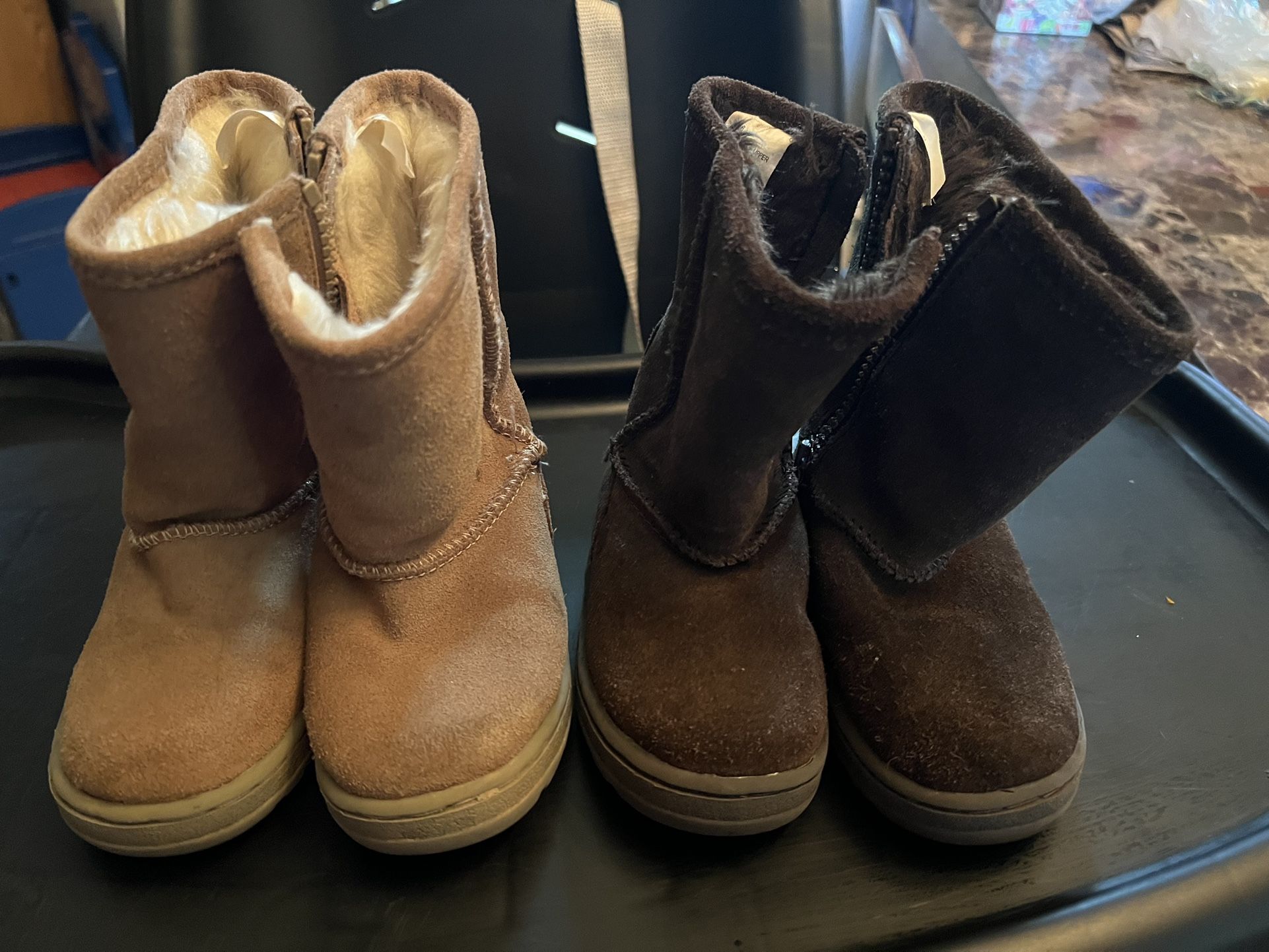 Two Pairs Toddler Girl Size 6 Boots