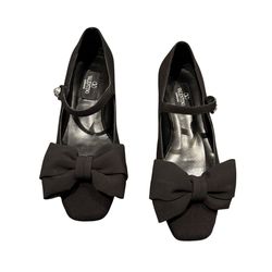 Valentino Garavani Satin Bow Mary Jane Ballerina Flats