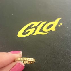 GLD Micro Cuban Link Gold Ring