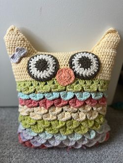 Hand made owl pillow