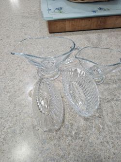 Clear Glass Serving Dishes Set