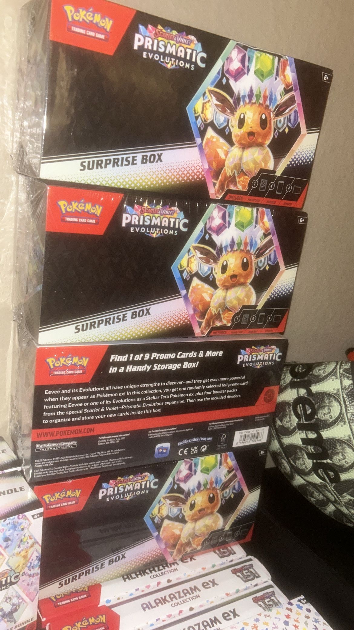 Pokémon Prismatic Evolutions Surprise Box 4 Total