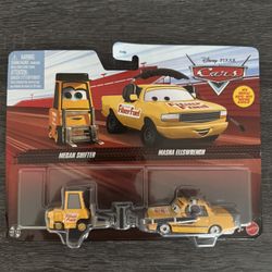 DISNEY PIXAR CARS MEGAN SHIFTER MASHA ELLSWRENCH FIBER FUEL 2025 2 PACK