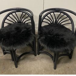 Mid-Century Rattan Chairs