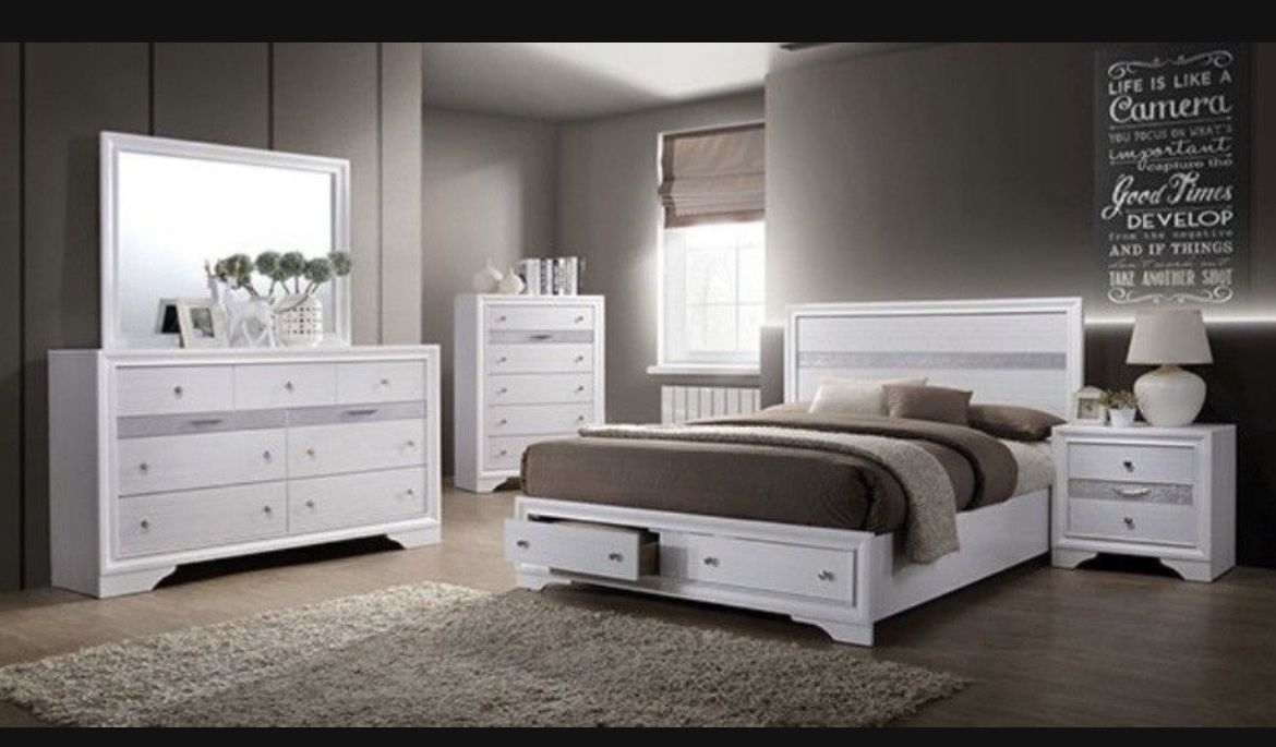 Brand New Elegant Designed Queen Size Storage Bed