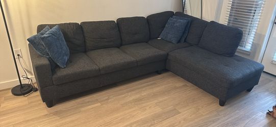 L shaped gray sectional