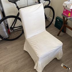 Linen upholstered dining chair 