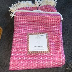 PORTO HOME MADE IN PORTUGAL LUXURY SUMMER THROW 50"x60" COTTON BLEND