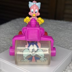 Vintage 1992 Warner Bros Tiny Toons Sweetie Pie Steam Roller Pink Happy Meal