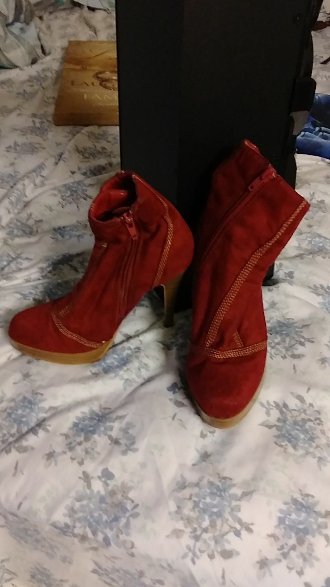 Red boots size 6