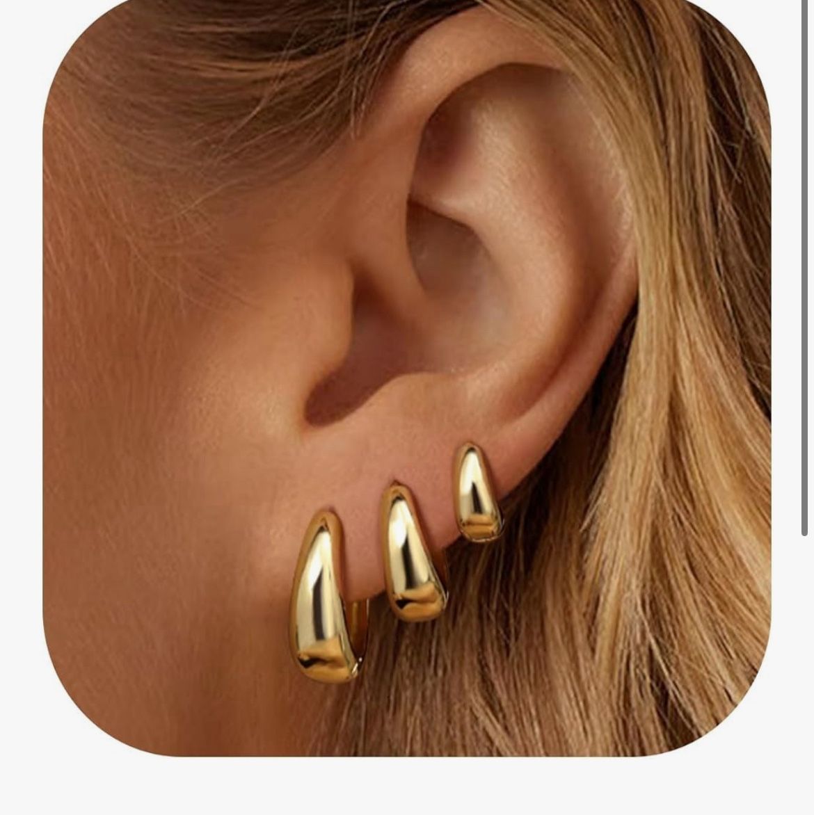 Brand: Ringcal Gold Hoop Earrings for Women 14K Gold Plated Hoops Simple Gold Huggie Small Hoop Earrings Set Cartilage Hypoallergenic Earrings Everyda