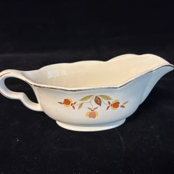 Hall China Jewel Tea Leaf Gravy Boat