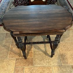 Antique parlor table, rare Mahogany  hardwood, professionally finished 