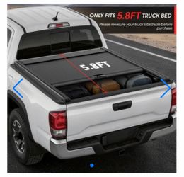 5.8Ft Bed Retractable Tonneau Cover 14-26 Chevy Silverado 1500, GMC Sierra 1500