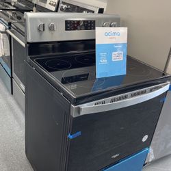New Scratch And Dent Whirlpool 5 Burner Glass Top Stainless Steel Range. 1 Year Warranty 