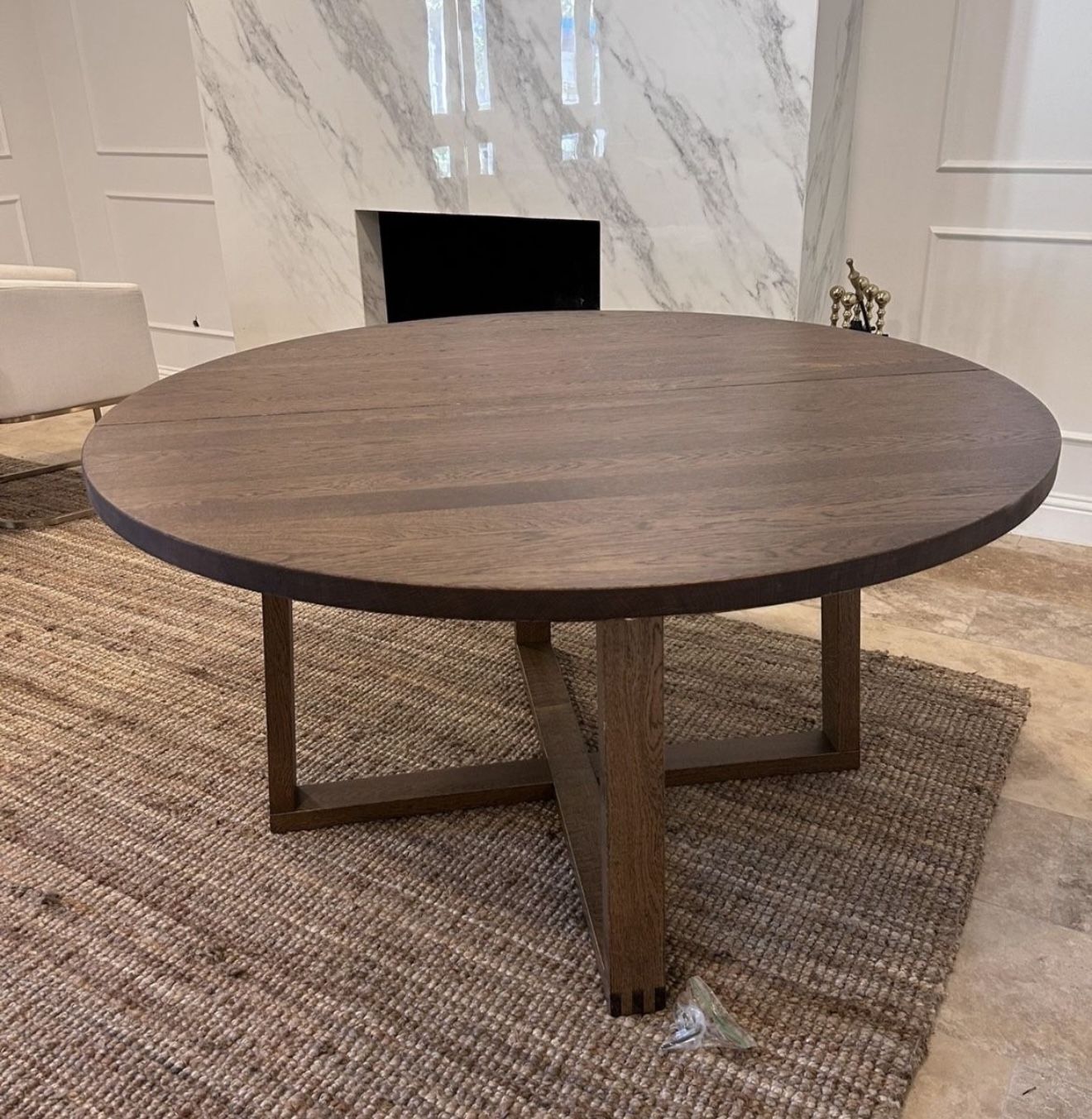 IKEA Modern Dining Table Oak veneer brown stained