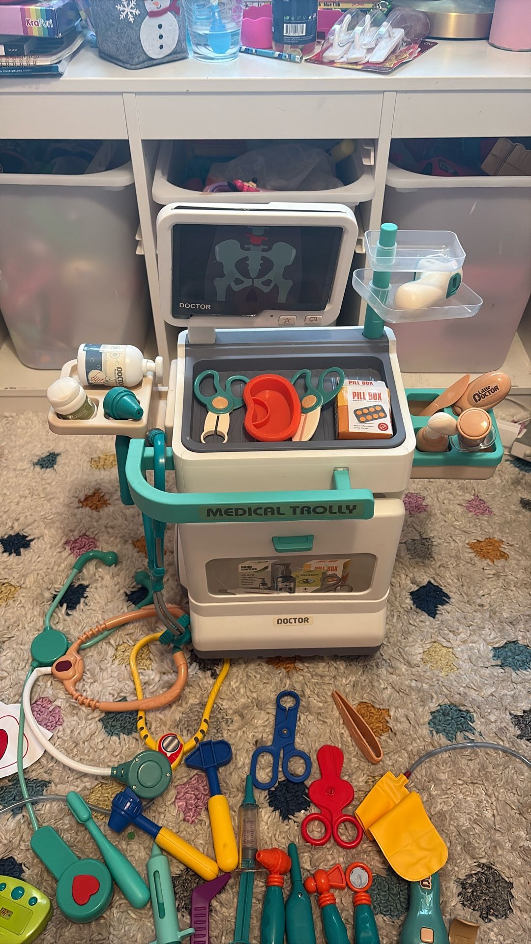 Toy Medical Trolley with over 30 Dr kit Toys